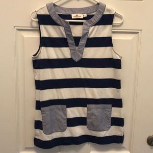 Sleeveless striped shirt